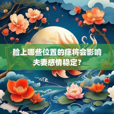 脸上哪些位置的痣将会影响夫妻感情稳定？