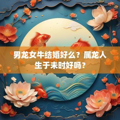 男龙女牛结婚好么？属龙人生于未时好吗？