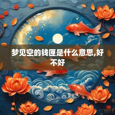 梦见空的钱匣是什么意思,好不好