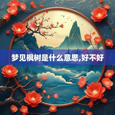 梦见枫树是什么意思,好不好