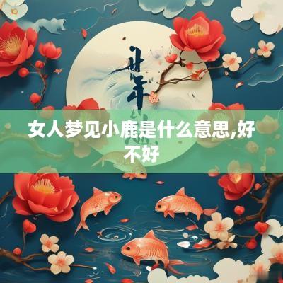 女人梦见小鹿是什么意思,好不好