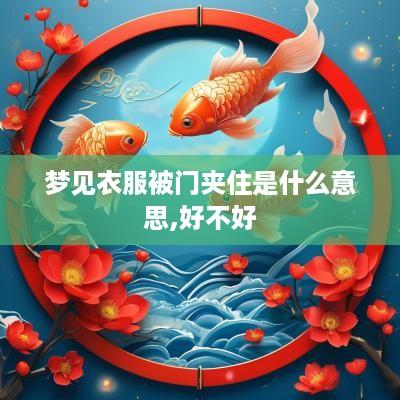梦见衣服被门夹住是什么意思,好不好