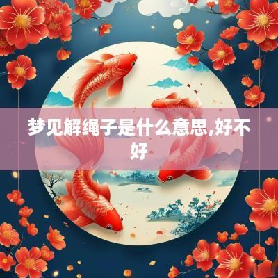 梦见解绳子是什么意思,好不好
