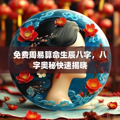 免费周易算命生辰八字，八字奥秘快速揭晓