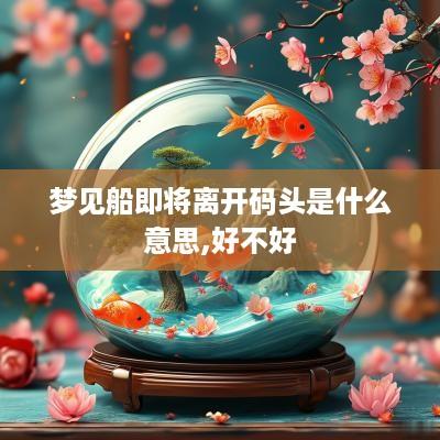 梦见船即将离开码头是什么意思,好不好