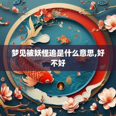 梦见被妖怪追是什么意思,好不好
