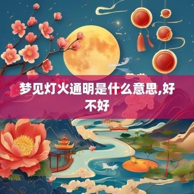 梦见灯火通明是什么意思,好不好