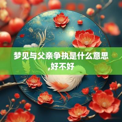 梦见与父亲争执是什么意思,好不好