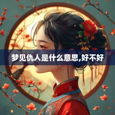 梦见仇人是什么意思,好不好
