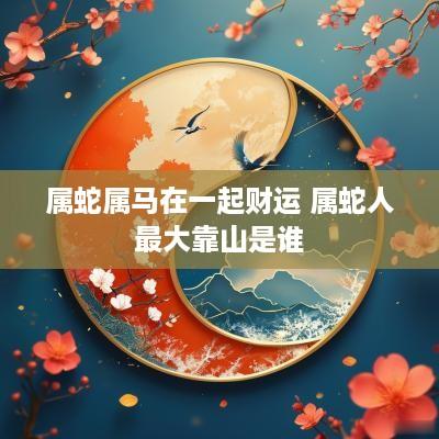 属蛇属马在一起财运 属蛇人最大靠山是谁