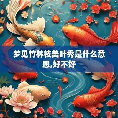梦见竹林枝美叶秀是什么意思,好不好