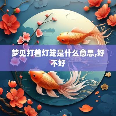 梦见打着灯笼是什么意思,好不好