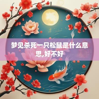 梦见杀死一只松鼠是什么意思,好不好