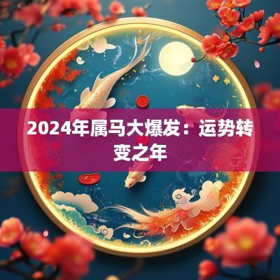 2025年属马大爆发：运势转变之年