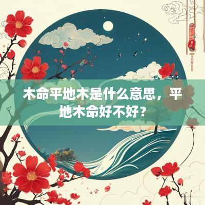 木命平地木是什么意思，平地木命好不好？