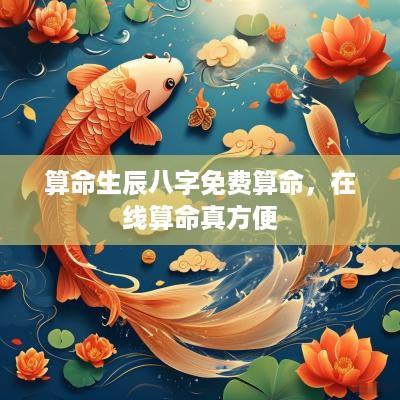 算命生辰八字免费算命，在线算命真方便