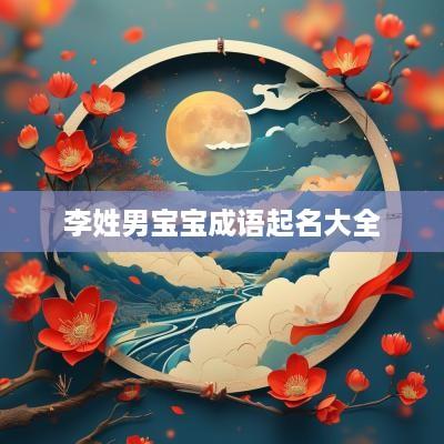 李姓男宝宝成语起名大全