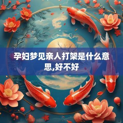 孕妇梦见亲人打架是什么意思,好不好
