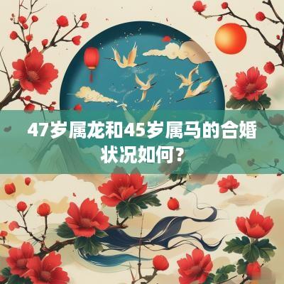 47岁属龙和45岁属马的合婚状况如何？