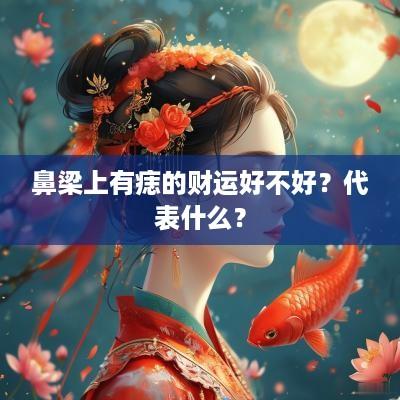鼻梁上有痣的财运好不好？代表什么？
