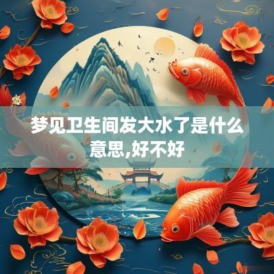 梦见卫生间发大水了是什么意思,好不好