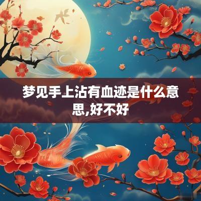 梦见手上沾有血迹是什么意思,好不好