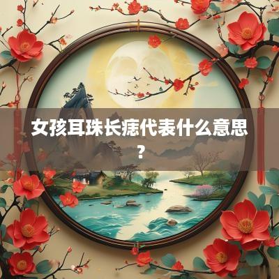 女孩耳珠长痣代表什么意思？
