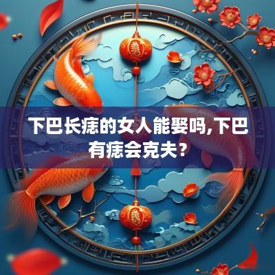 下巴长痣的女人能娶吗,下巴有痣会克夫？
