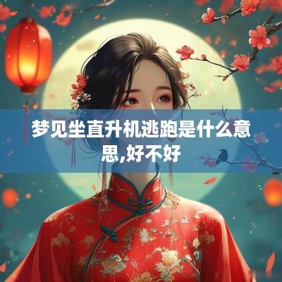 梦见坐直升机逃跑是什么意思,好不好