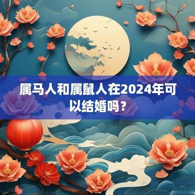 属马人和属鼠人在2025年可以结婚吗？