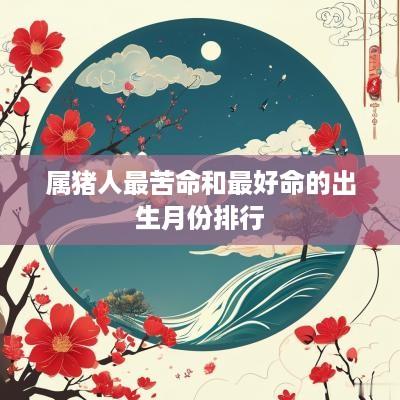 属猪人最苦命和最好命的出生月份排行