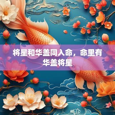 将星和华盖同入命，命里有华盖将星