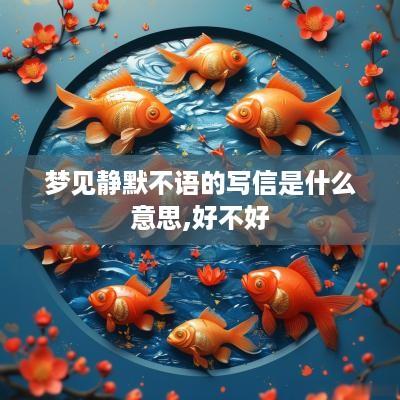 梦见静默不语的写信是什么意思,好不好