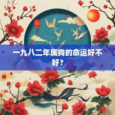 一九八二年属狗的命运好不好？