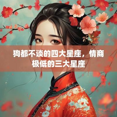 狗都不谈的四大星座，情商极低的三大星座