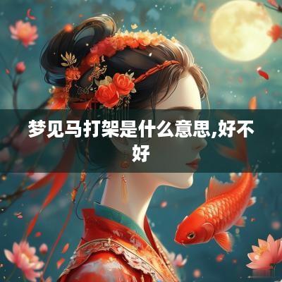 梦见马打架是什么意思,好不好