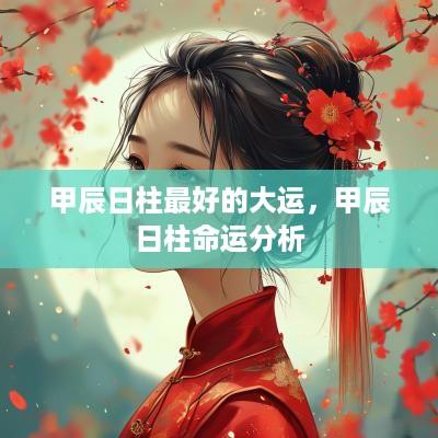 甲辰日柱最好的大运，甲辰日柱命运分析