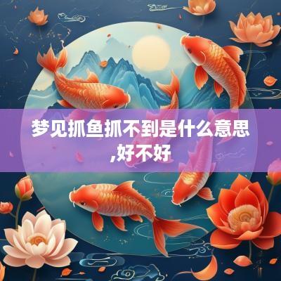 梦见抓鱼抓不到是什么意思,好不好