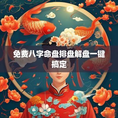 免费八字命盘排盘解盘一键搞定