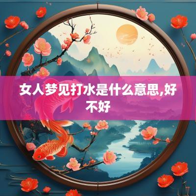 女人梦见打水是什么意思,好不好