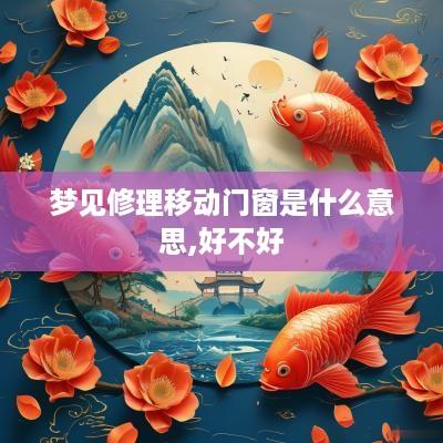 梦见修理移动门窗是什么意思,好不好