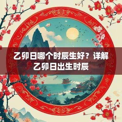 乙卯日哪个时辰生好？详解乙卯日出生时辰