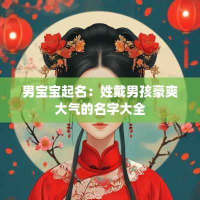 男宝宝起名：姓戴男孩豪爽大气的名字大全