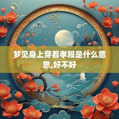 梦见身上穿着孝服是什么意思,好不好