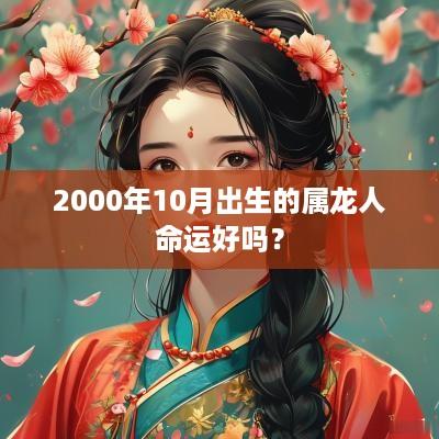 2000年10月出生的属龙人命运好吗？