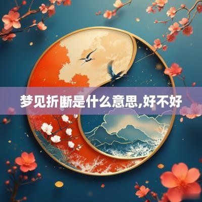 梦见折断是什么意思,好不好
