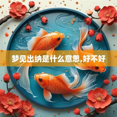 梦见出纳是什么意思,好不好