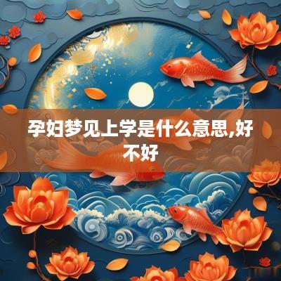 孕妇梦见上学是什么意思,好不好