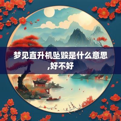 梦见直升机坠毁是什么意思,好不好