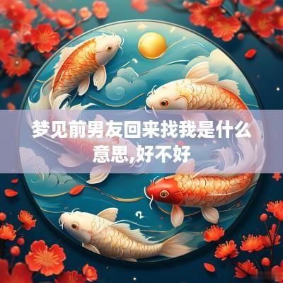 梦见前男友回来找我是什么意思,好不好